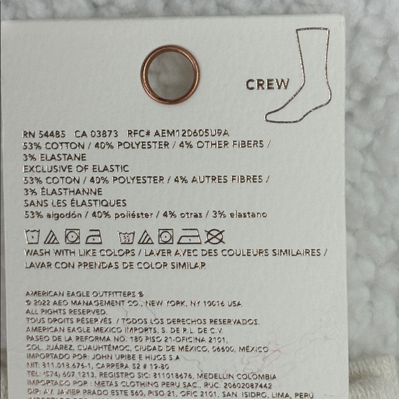 AE Holiday Smily Face Crew Socks - Picture 4 of 4